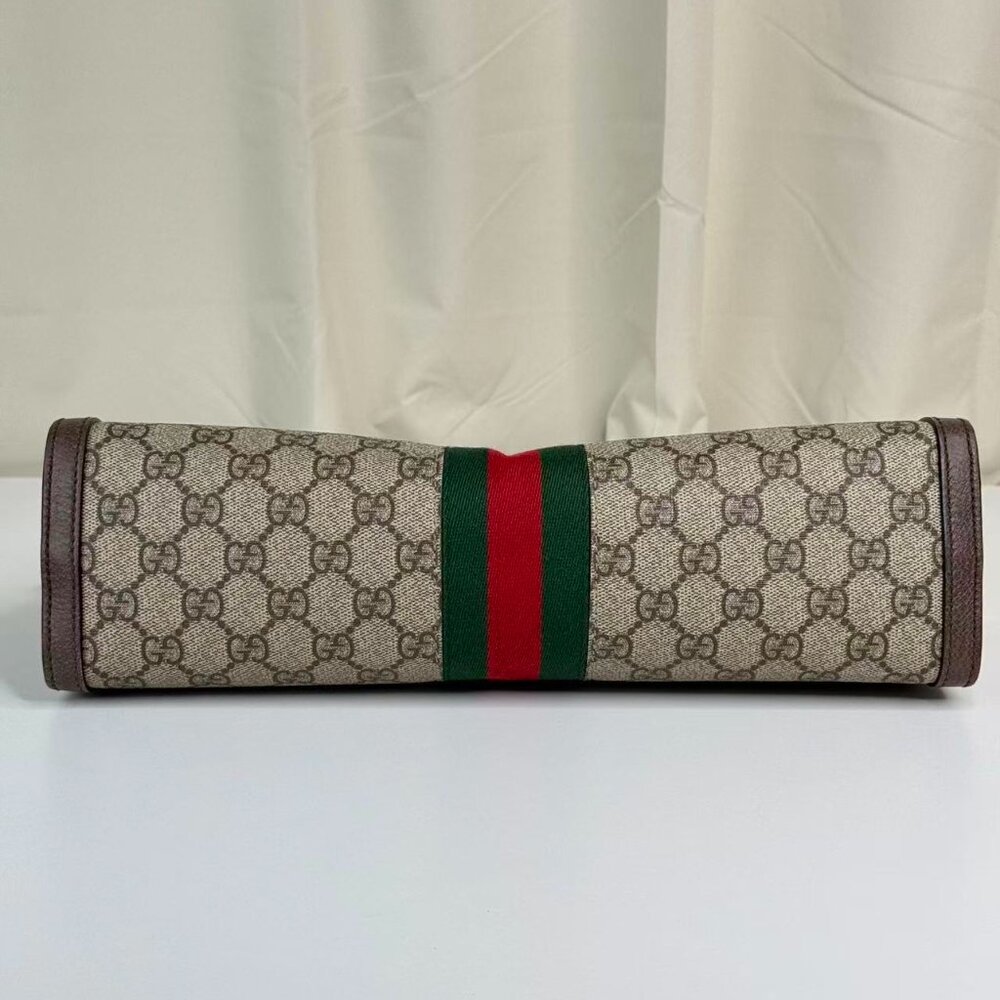 Gucci GG Logo Supreme Large Ophidia Large Shoulder Bag with Iconi Chian - Picture 5 of 10